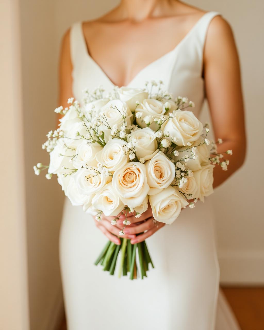 Bouquet di rose bianche